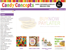 Tablet Screenshot of candyconceptsinc.com